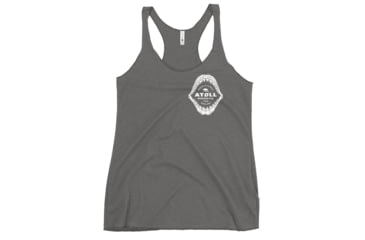 Image of Atoll Board Co Womens Racerback Tank with Atoll Shark Fossil Graphic - Premium Heather, XL - Premium Heather,XL, 648749F72A849Premium-Heather-XL
