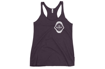 Image of Atoll Board Co Womens Racerback Tank with Atoll Shark Fossil Graphic - Vintage Purple, L - Vintage Purple,L, 648749F72A849Vintage-Purple-L