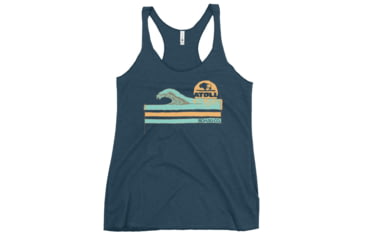 Image of Atoll Board Co Womens Racerback Tank with Atoll Wave Graphic - Indigo, L - Indigo,L, 62C1DE7ED8E02Indigo-L