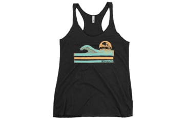 Image of Atoll Board Co Womens Racerback Tank with Atoll Wave Graphic - Vintage Black, XL - Vintage Black,XL, 62C1DE7ED8E02Vintage-Black-XL