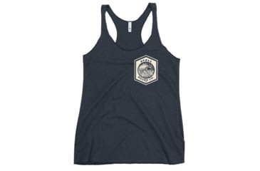 Image of Atoll Board Co Womens Racerback Tank with Atoll Wave Graphic - Vintage Navy, S - Vintage Navy,S, 64639B68EFCABVintage-Navy-S