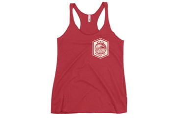 Image of Atoll Board Co Womens Racerback Tank with Atoll Wave Graphic - Vintage Red, L - Vintage Red,L, 64639B68EFCABVintage-Red-L