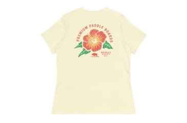 Image of Atoll Board Co Womens Relaxed T-Shirt with Atoll Paddle Board Island Flower Graphic - Citron, XL - Citron,XL, 644182D079FDBCitron-XL