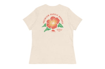 Image of Atoll Board Co Womens Relaxed T-Shirt with Atoll Paddle Board Island Flower Graphic - Heather Prism Natural, L - Heather Prism Natural,L, 644182D079FDBHeather-Prism-Natural-L