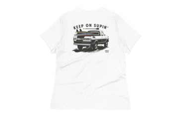 Image of Atoll Board Co Womens Relaxed T-Shirt with Atoll Paddle Board Truck Graphic - White, L - White,L, 64594FB8762F1White-L