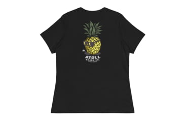 Image of Atoll Board Co Womens Relaxed T-Shirt with Atoll Pineapple Head Graphic - Black, S - Black,S, 6494C929B42B3Black-S