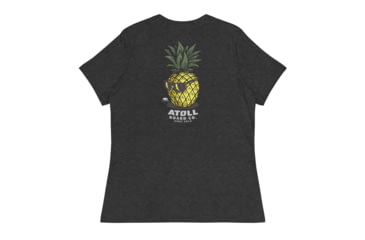 Image of Atoll Board Co Womens Relaxed T-Shirt with Atoll Pineapple Head Graphic - Dark Grey Heather, 2XL - Dark Grey Heather,2XL, 6494C929B42B3Dark-Grey-Heather-2XL