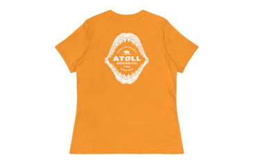 Image of Atoll Board Co Womens Relaxed T-Shirt with Atoll Shark Fossil Graphic - Heather Marmalade, M - Heather Marmalade,M, 648749750F4D1Heather-Marmalade-M