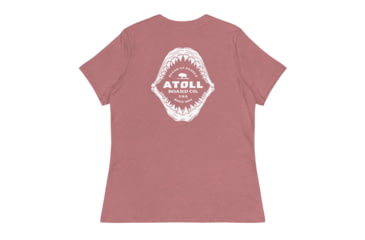 Image of Atoll Board Co Womens Relaxed T-Shirt with Atoll Shark Fossil Graphic - Heather Mauve, 3XL - Heather Mauve,3XL, 648749750F4D1Heather-Mauve-3XL