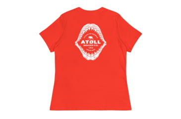 Image of Atoll Board Co Womens Relaxed T-Shirt with Atoll Shark Fossil Graphic - Poppy, XL - Poppy,XL, 648749750F4D1Poppy-XL
