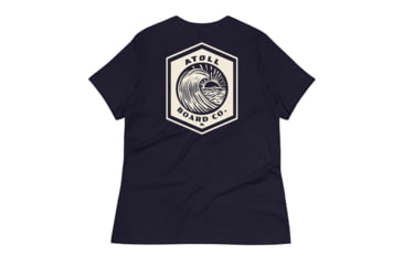 Image of Atoll Board Co Womens Relaxed T-Shirt with Atoll Wave Graphic - Heather Mauve, 3XL - Heather Mauve,3XL, 64639C1B1D577Heather-Mauve-3XL