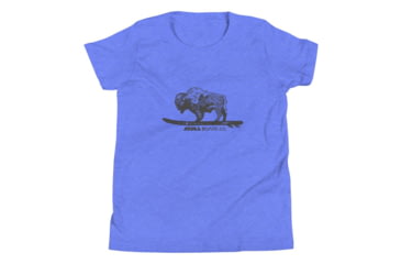 Image of Atoll Board Co Youth Detailed Bison tee - Heather Columbia Blue, S - Heather Columbia Blue,S, 627B07835E8EBHeather-Columbia-Blue-S