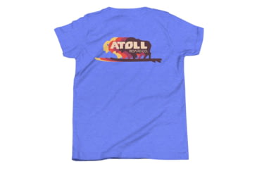 Image of Atoll Board Co Youth Short Sleeve T-Shirt with Atoll Color Shift Graphic - Heather Columbia Blue, L - Heather Columbia Blue,L, 630D4076795F1Heather-Columbia-Blue-L