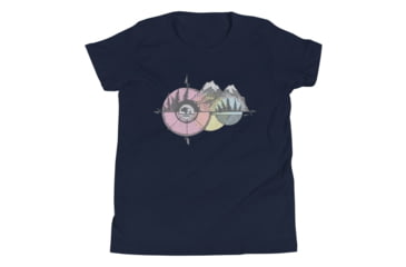 Image of Atoll Board Co Youth Short Sleeve T-Shirt with Atoll Compass Graphic - Navy, L - Navy,L, 630D4B2E73C19Navy-L