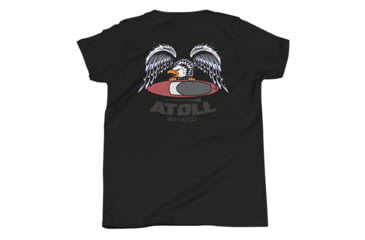 Image of Atoll Board Co Youth Short Sleeve T-Shirt with Atoll Eagle Graphic - Black, L - Black,L, 646FCCF196F04Black-L