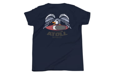Image of Atoll Board Co Youth Short Sleeve T-Shirt with Atoll Eagle Graphic - Navy, M - Navy,M, 646FCCF196F04Navy-M