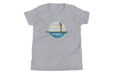 Image of Atoll Board Co Youth Short Sleeve T-Shirt with Atoll Fly Fishing Graphic - Athletic Heather, L - Athletic Heather,L, 630D41EFDF472Athletic-Heather-L