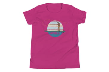 Image of Atoll Board Co Youth Short Sleeve T-Shirt with Atoll Fly Fishing Graphic - Berry, L - Berry,L, 630D41EFDF472Berry-L
