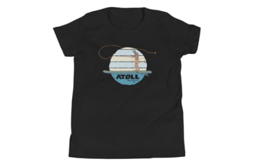 Image of Atoll Board Co Youth Short Sleeve T-Shirt with Atoll Fly Fishing Graphic - Black, L - Black,L, 630D41EFDF472Black-L