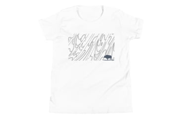 Image of Atoll Board Co Youth Short Sleeve T-Shirt with Atoll Grain Graphic - White, S - White,S, 630D3C8B95CD5White-S