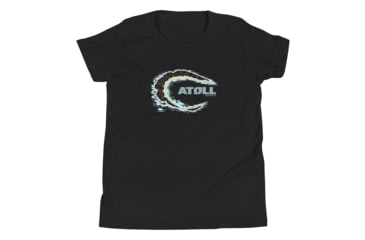 Image of Atoll Board Co Youth Short Sleeve T-Shirt with Atoll Island Graphic - Black, L - Black,L, 62F29C29479C1Black-L