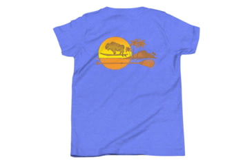 Image of Atoll Board Co Youth Short Sleeve T-Shirt with Atoll Island Graphic - Heather Columbia Blue, XL - Heather Columbia Blue,XL, 630D4A5E24D02Heather-Columbia-Blue-XL