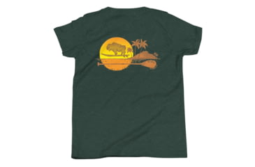 Image of Atoll Board Co Youth Short Sleeve T-Shirt with Atoll Island Graphic - Heather Forest, L - Heather Forest,L, 630D4A5E24D02Heather-Forest-L