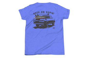 Image of Atoll Board Co Youth Short Sleeve T-Shirt with Atoll Paddle Board Truck Graphic - Heather Columbia Blue, S - Heather Columbia Blue,S, 6459509F8BD97Heather-Columbia-Blue-S