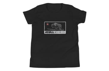 Image of Atoll Board Co Youth Short Sleeve T-Shirt with Atoll Republic Graphic - Black, L - Black,L, 630D4D7A79AD9Black-L