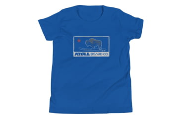 Image of Atoll Board Co Youth Short Sleeve T-Shirt with Atoll Republic Graphic - True Royal, XL - True Royal,XL, 630D4D7A79AD9True-Royal-XL