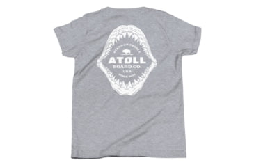 Image of Atoll Board Co Youth Short Sleeve T-Shirt with Atoll Shark Fossil Graphic - Athletic Heather, M - Athletic Heather,M, 64874832E55D2Athletic-Heather-M