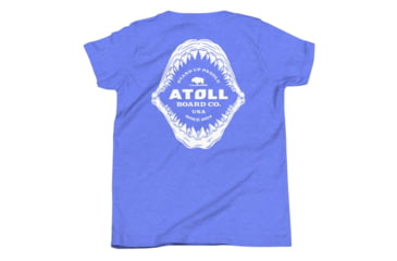 Image of Atoll Board Co Youth Short Sleeve T-Shirt with Atoll Shark Fossil Graphic - Heather Columbia Blue, L - Heather Columbia Blue,L, 64874832E55D2Heather-Columbia-Blue-L