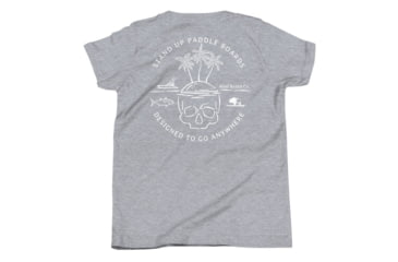 Image of Atoll Board Co Youth Short Sleeve T-Shirt with Atoll Skull Island Graphic - Athletic Heather, M - Athletic Heather,M, 6450422931343Athletic-Heather-M