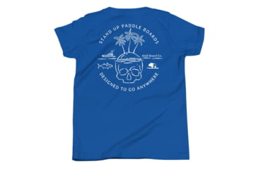 Image of Atoll Board Co Youth Short Sleeve T-Shirt with Atoll Skull Island Graphic - True Royal, S - True Royal,S, 6450422931343True-Royal-S