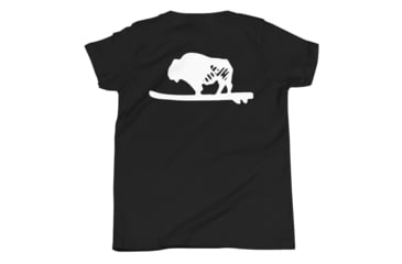 Image of Atoll Board Co Youth Short Sleeve T-Shirt with Atoll Solo Bison Graphic - Black, L - Black,L, 630D46697C467Black-L