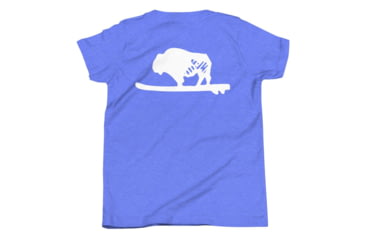 Image of Atoll Board Co Youth Short Sleeve T-Shirt with Atoll Solo Bison Graphic - Heather Columbia Blue, L - Heather Columbia Blue,L, 630D46697C467Heather-Columbia-Blue-L