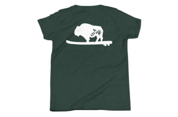 Image of Atoll Board Co Youth Short Sleeve T-Shirt with Atoll Solo Bison Graphic - Heather Forest, XL - Heather Forest,XL, 630D46697C467Heather-Forest-XL