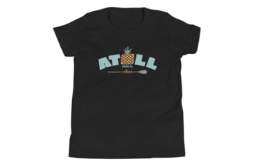 Image of Atoll Board Co Youth Short Sleeve T-Shirt with Atoll Vibes Pineapple Graphic - Black, L - Black,L, 630D3BD90C299Black-L