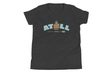 Image of Atoll Board Co Youth Short Sleeve T-Shirt with Atoll Vibes Pineapple Graphic - Dark Grey Heather, L - Dark Grey Heather,L, 630D3BD90C299Dark-Grey-Heather-L