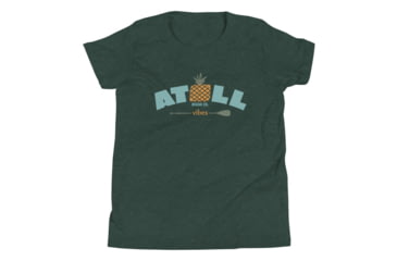 Image of Atoll Board Co Youth Short Sleeve T-Shirt with Atoll Vibes Pineapple Graphic - Heather Forest, M - Heather Forest,M, 630D3BD90C299Heather-Forest-M