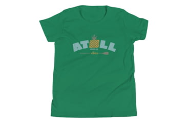 Image of Atoll Board Co Youth Short Sleeve T-Shirt with Atoll Vibes Pineapple Graphic - Kelly, XL - Kelly,XL, 630D3BD90C299Kelly-XL