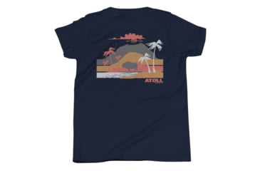 Image of Atoll Board Co Youth Short Sleeve T-Shirt with Atoll Volcano Graphic - Navy, S - Navy,S, 62FBCB4F2CCE4Navy-S