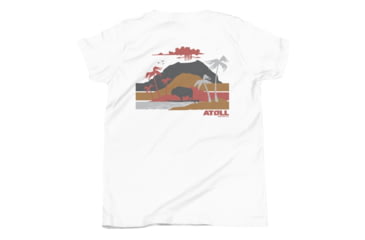 Image of Atoll Board Co Youth Short Sleeve T-Shirt with Atoll Volcano Graphic - White, XL - White,XL, 62FBCB4F2CCE4White-XL