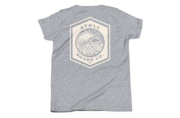 Image of Atoll Board Co Youth Short Sleeve T-Shirt with Atoll Wave Graphic - Athletic Heather, S - Athletic Heather,S, 646399803CE15Athletic-Heather-S
