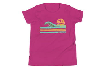 Image of Atoll Board Co Youth Short Sleeve T-Shirt with Atoll Wave Graphic - Berry, S - Berry,S, 630D458333F37Berry-S