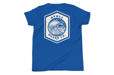 Image of Atoll Board Co Youth Short Sleeve T-Shirt with Atoll Wave Graphic - True Royal, L - True Royal,L, 646399803CE15True-Royal-L