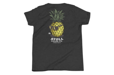 Image of Atoll Board Co Youth Tee with Atoll Pineapple Head Graphic - Dark Grey Heather, M - Dark Grey Heather,M, 6494C9CE81A0CDark-Grey-Heather-M