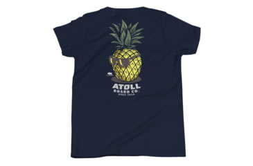 Image of Atoll Board Co Youth Tee with Atoll Pineapple Head Graphic - Navy, S - Navy,S, 6494C9CE81A0CNavy-S