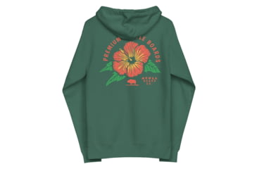 Image of Atoll Board Co Zip Up Hoodie with Atoll Paddle Board Island Flower Graphic - Alpine Green, L - Alpine Green,L, 64418B533A5D7Alpine-Green-L