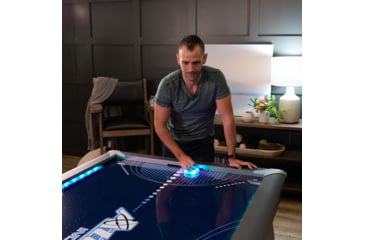Image of Atomic 90in Indiglo LED Air Hockey Table, Black, G04801W